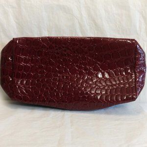 Estee Lauder Crocodile Pattern-Burgundy/Black Makeup Bag